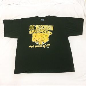 Vtg NFL Green Bay Packers 100% Cheesehead Tee